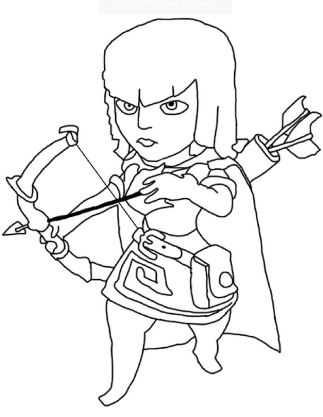 Archer Clash of Clans coloring page