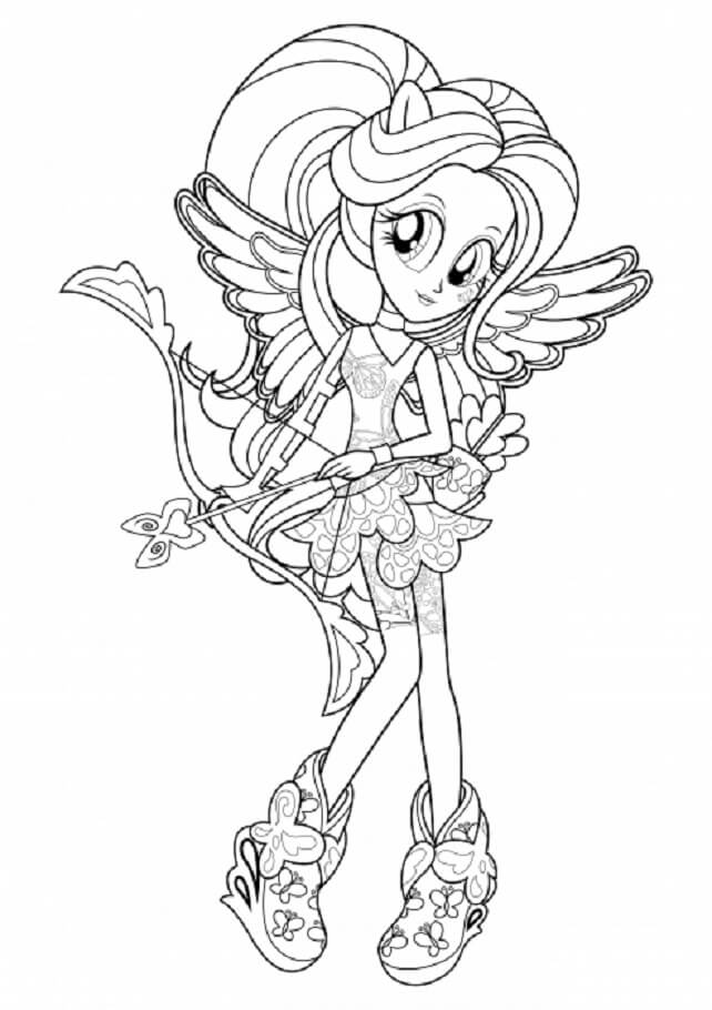 Archer Fluttershy coloring page