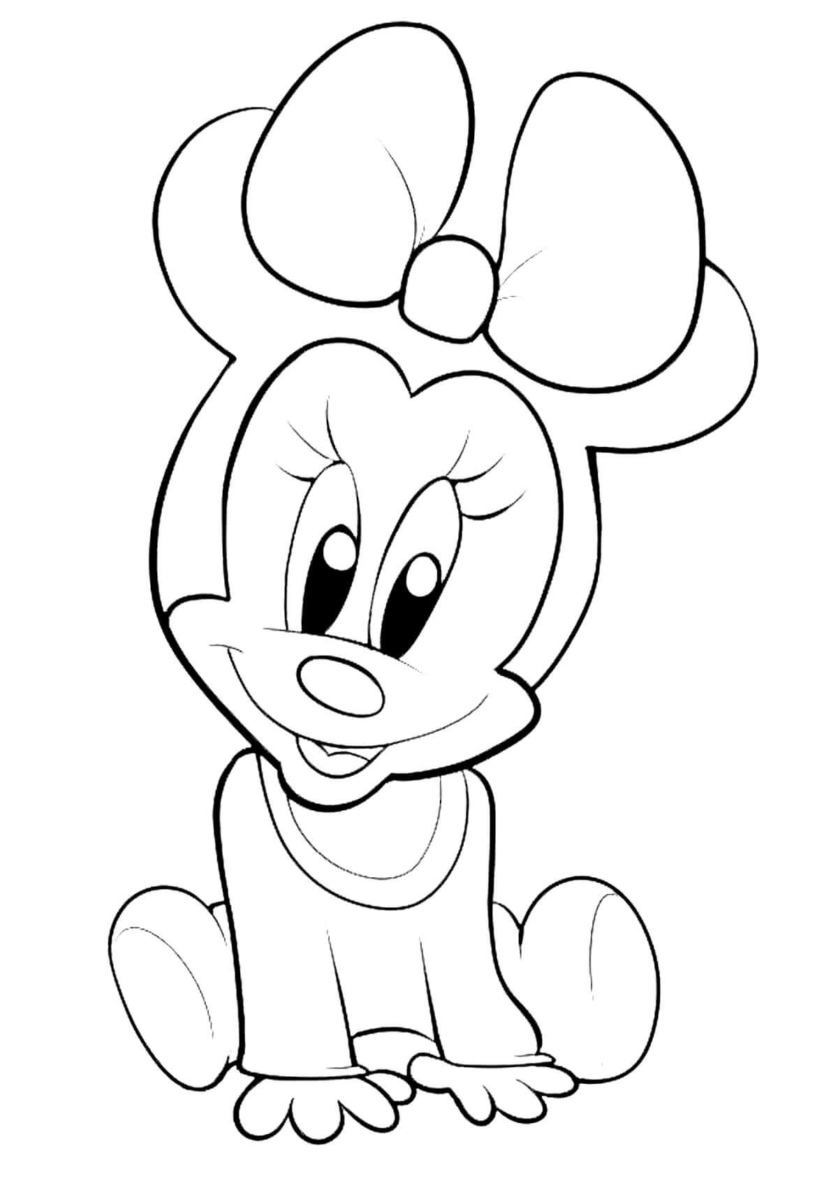 Bébé Minnie coloring page