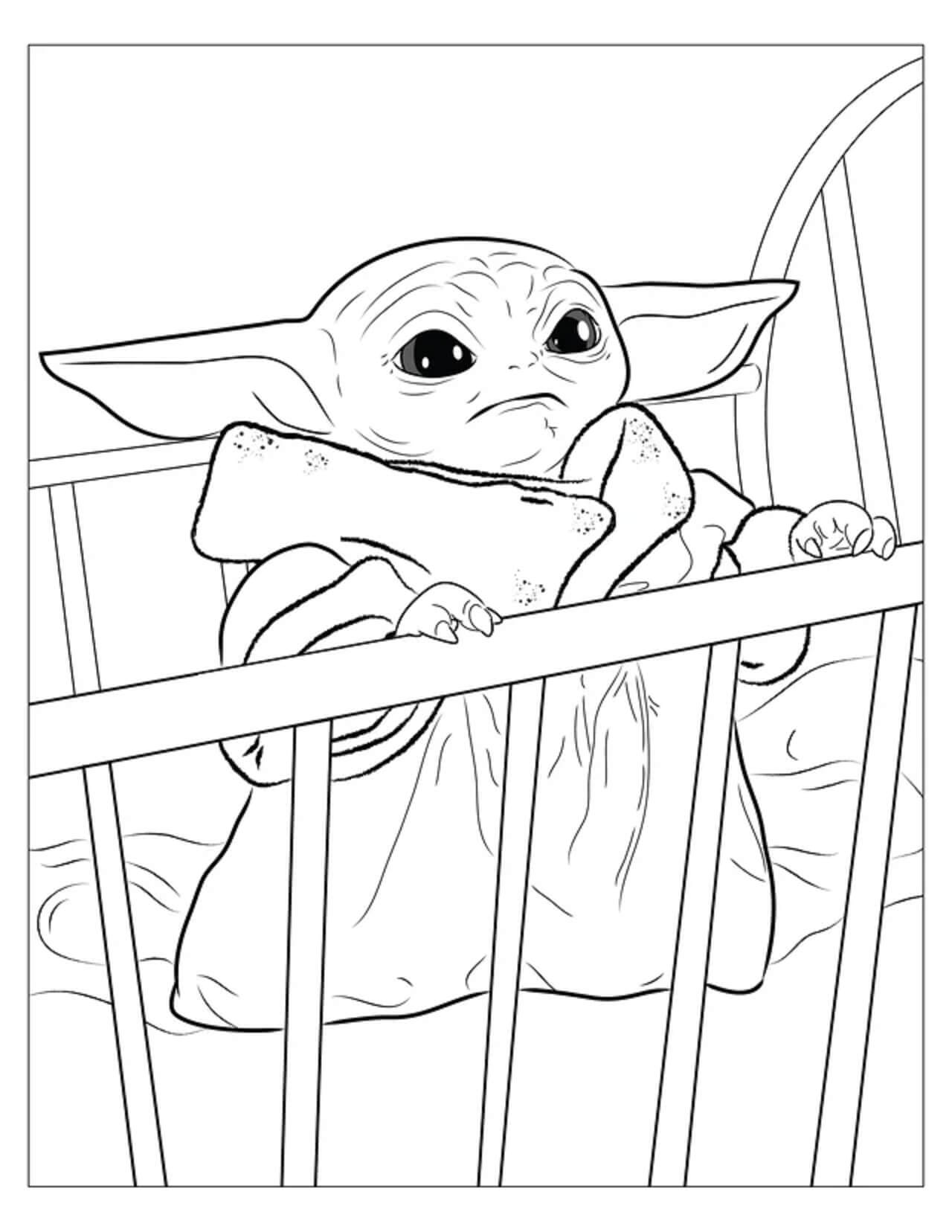 Bebe Yoda coloring page