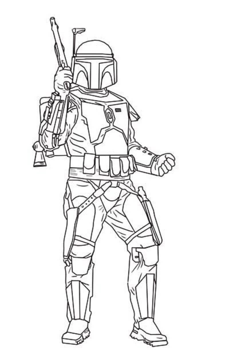 Boba Fett coloring page