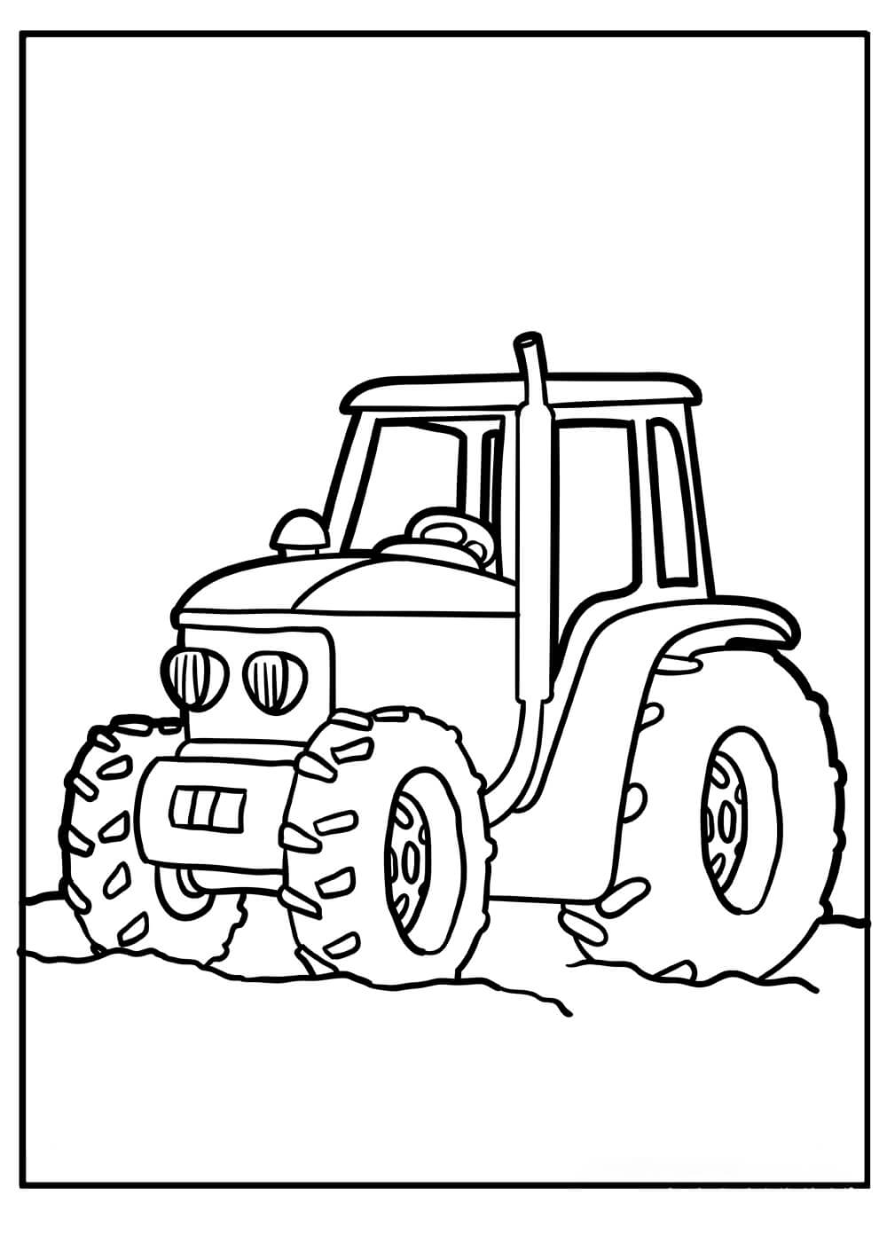 Bon Tracteur coloring page