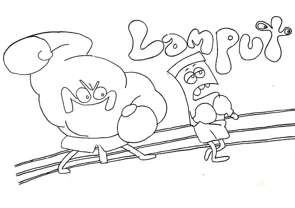 Boxe Lamput coloring page