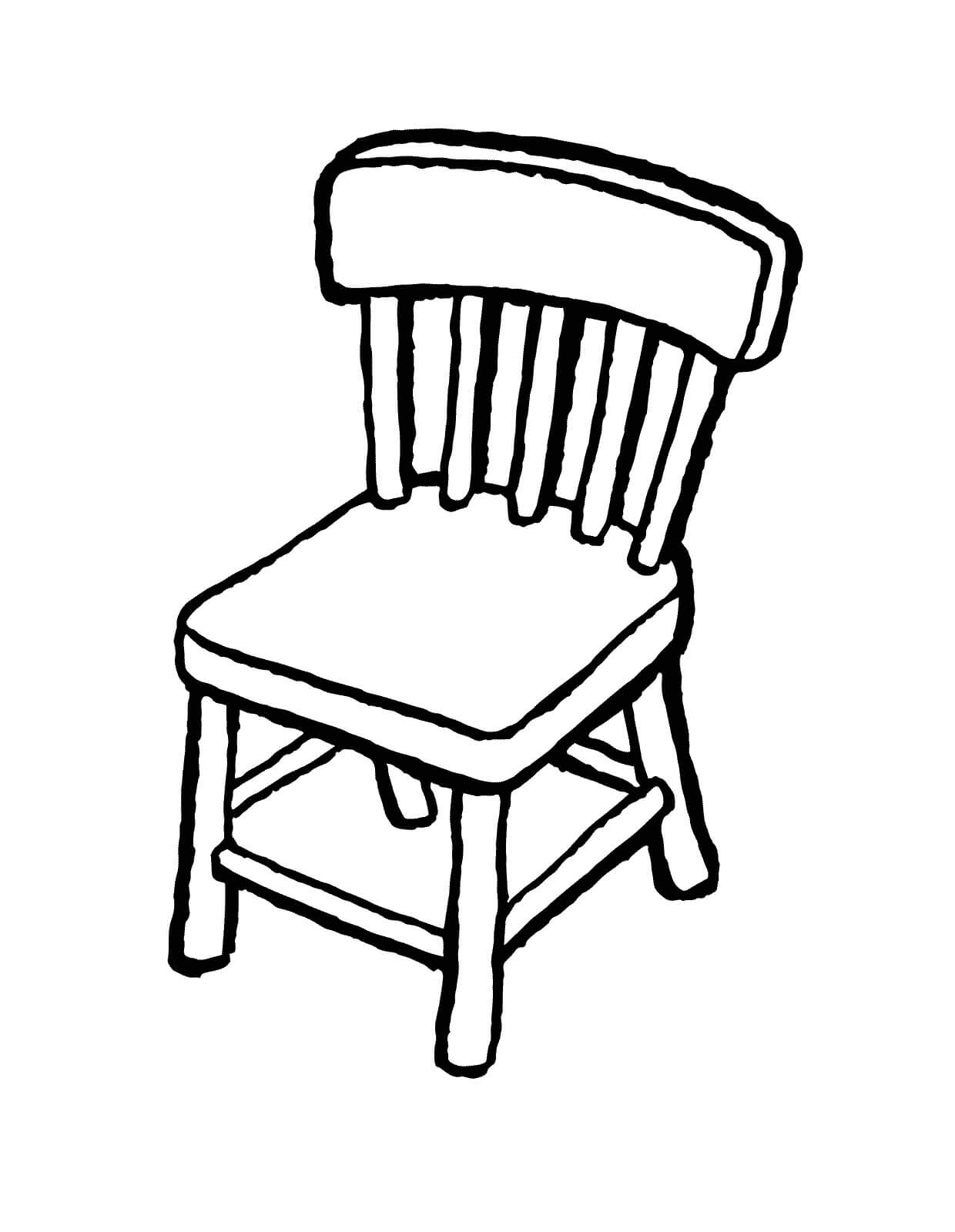 Chaise en Bois coloring page