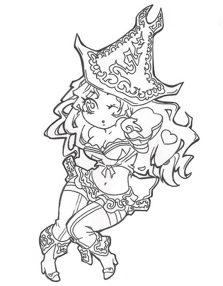 Chibi Miss Fortune coloring page