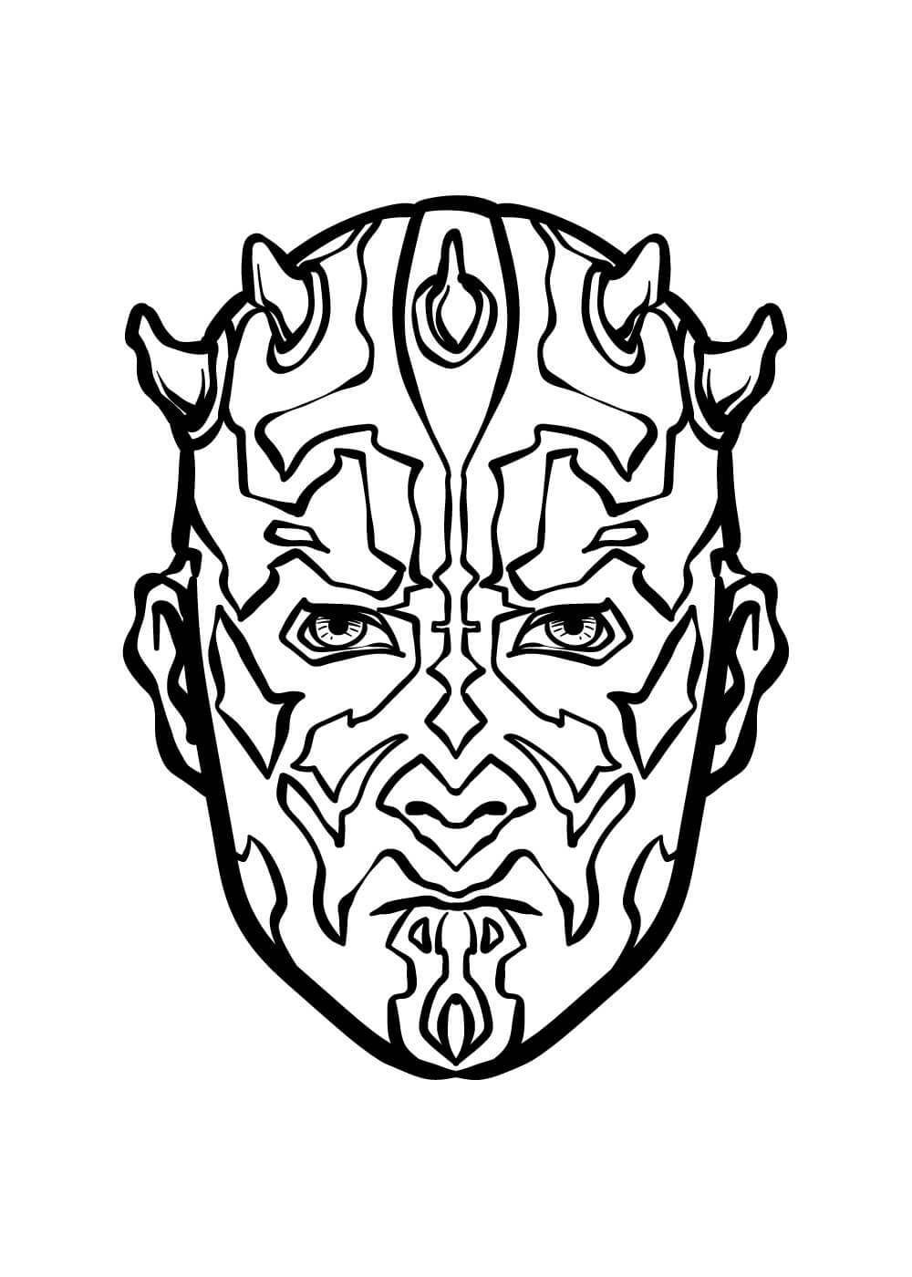 Dark Maul Star Wars coloring page