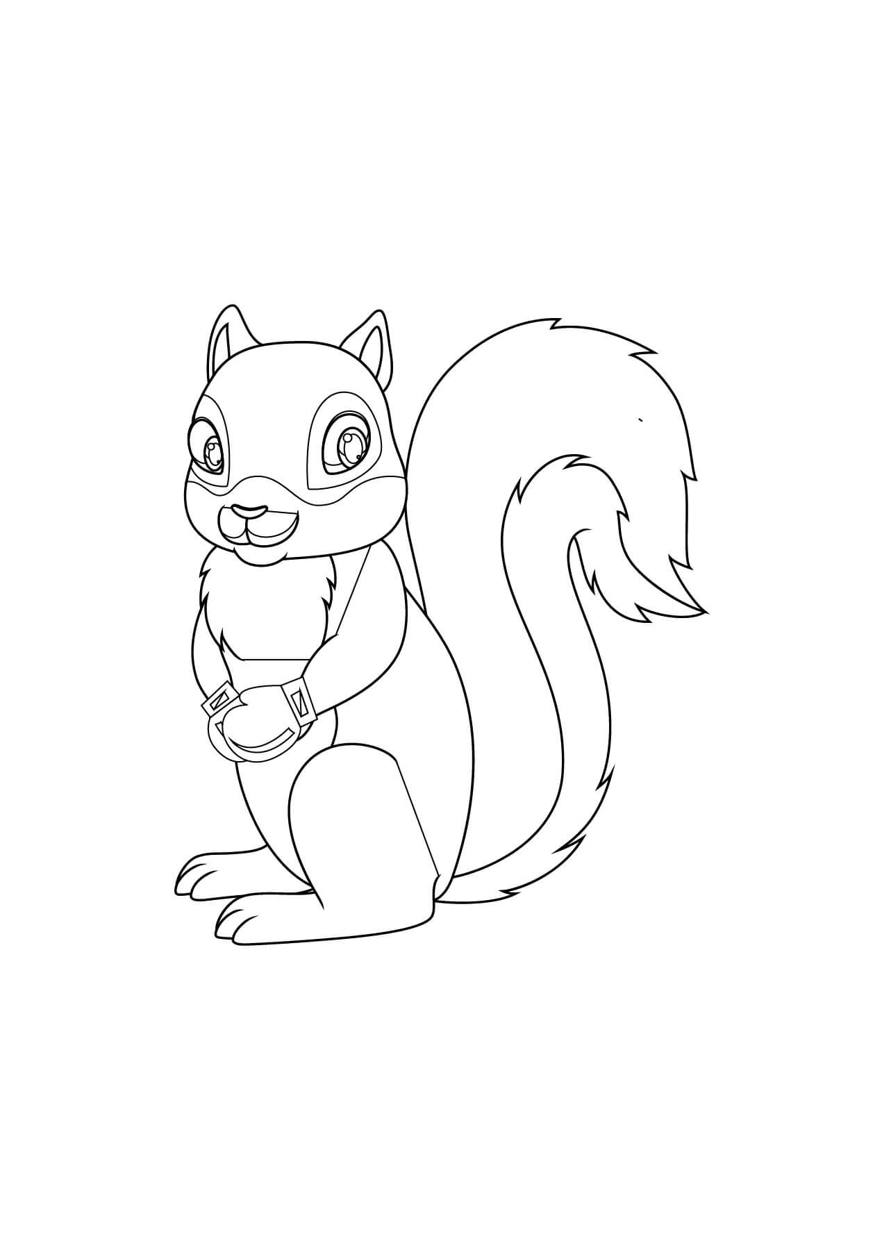 Écureuil avec des Gants de Boxe coloring page