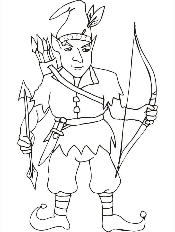 Elfe Archer coloring page