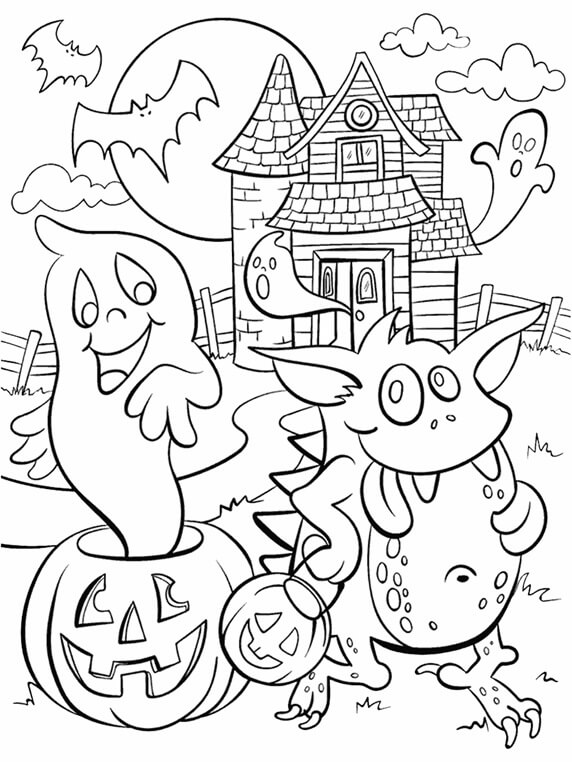 Fantômes dans la Maison coloring page