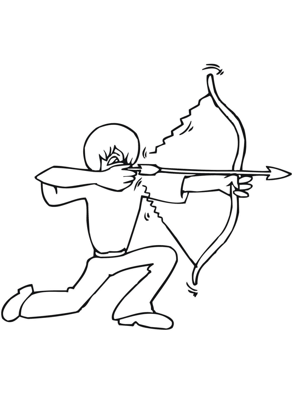Garçon Archer coloring page