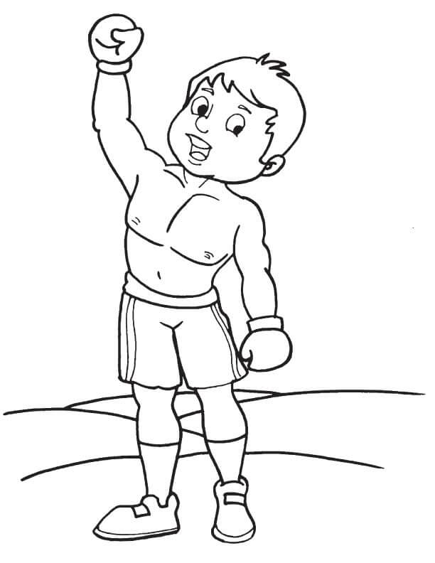 Garçon Boxeur coloring page