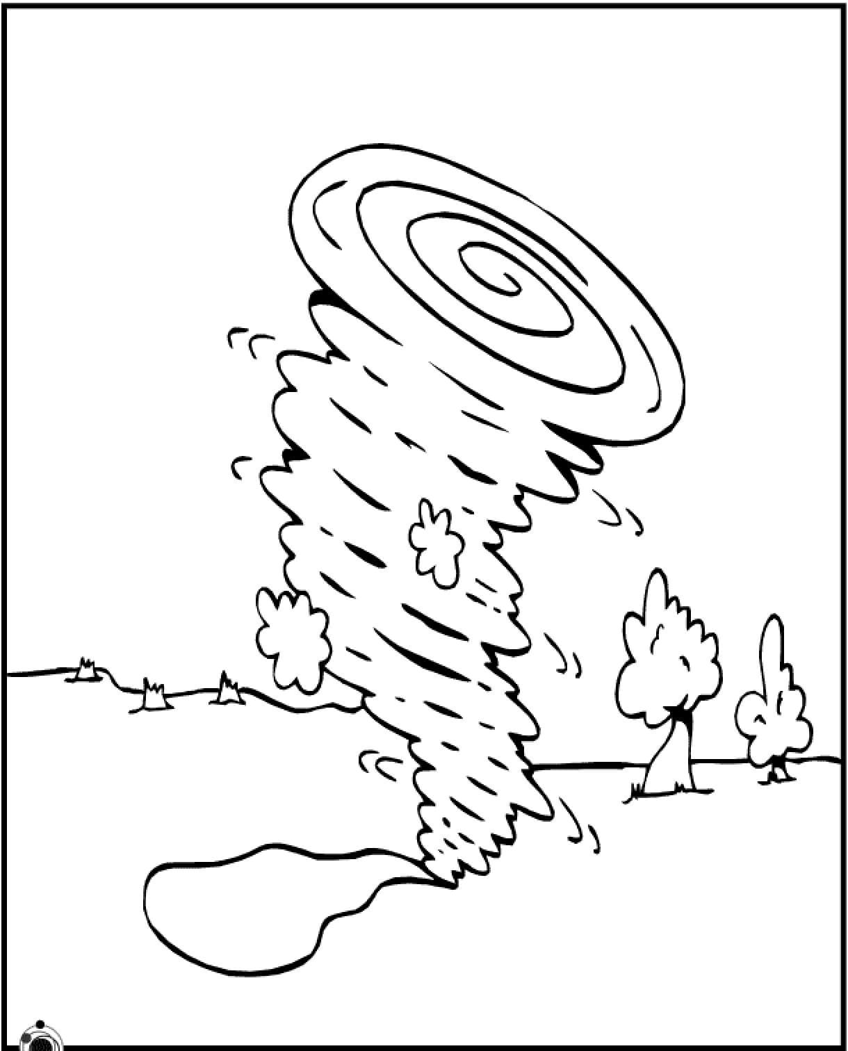 Grosse Tornade coloring page