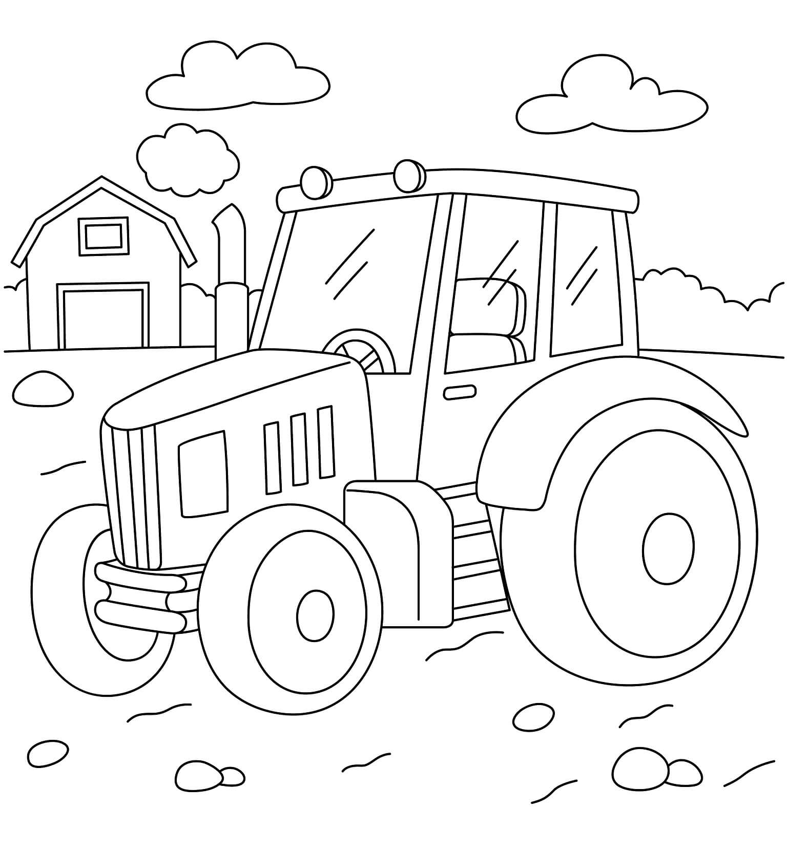 Coloriage Joli Tracteur