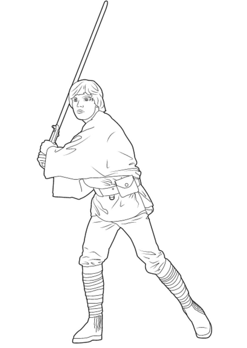 Luke Skywalker coloring page