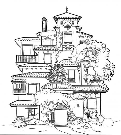 Madrigal House Encanto coloring page