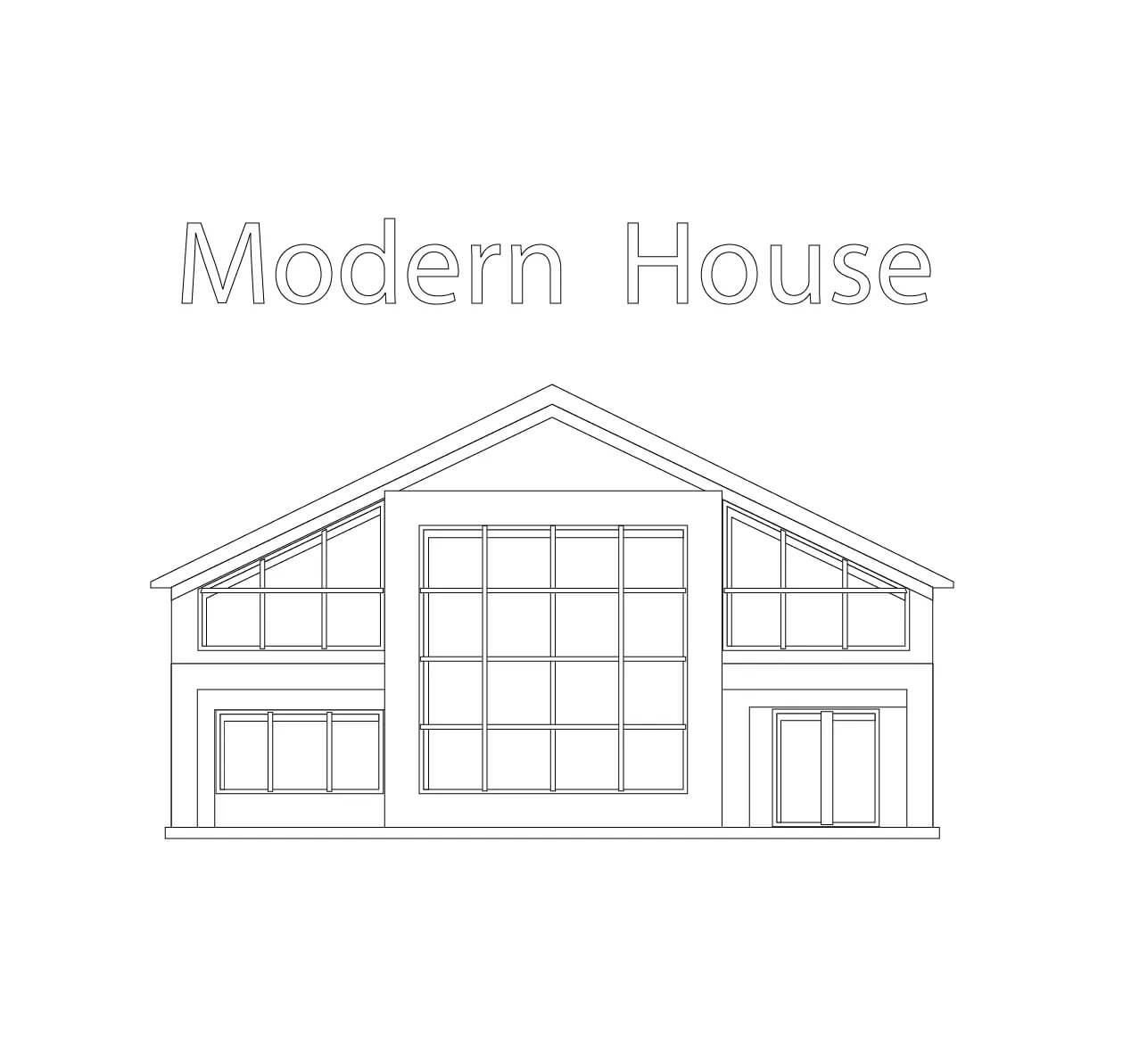 Maison Moderne coloring page