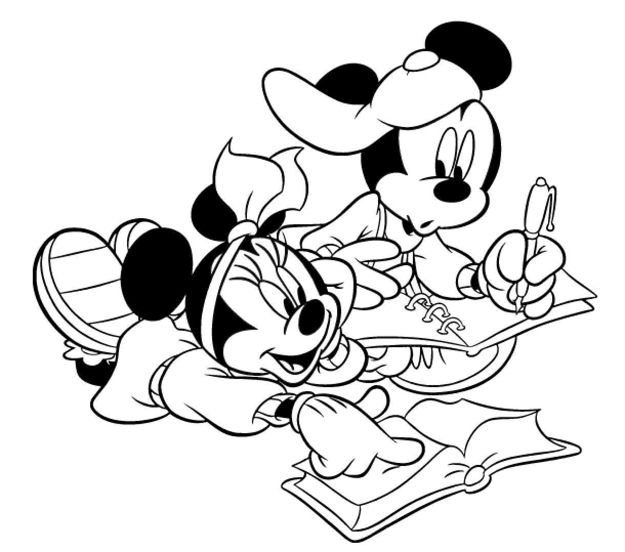 Coloriage Mickey et Minnie