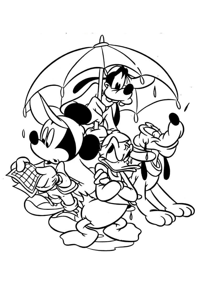 Coloriage Mickey Mouse et Ses Amis