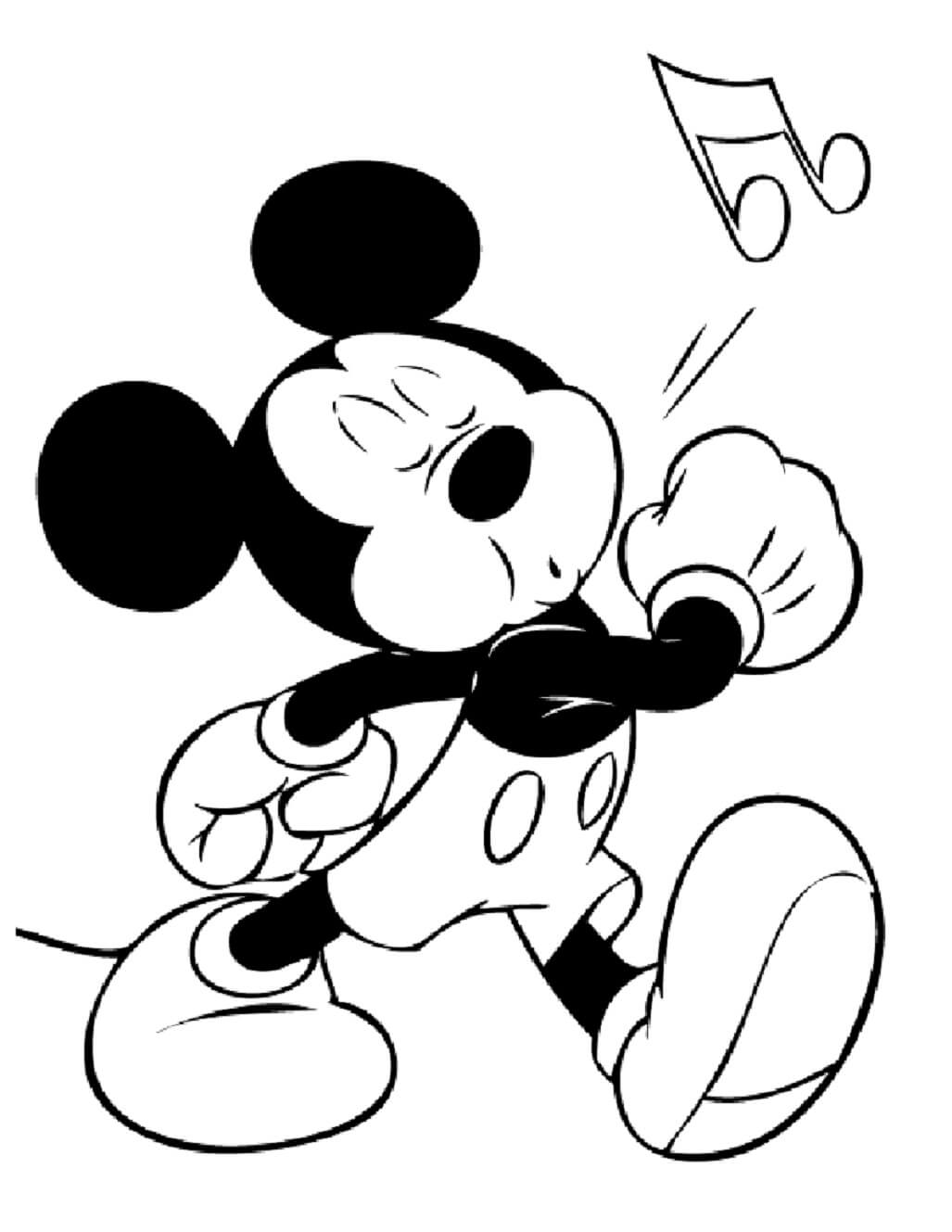 Mickey Mouse Siffle coloring page