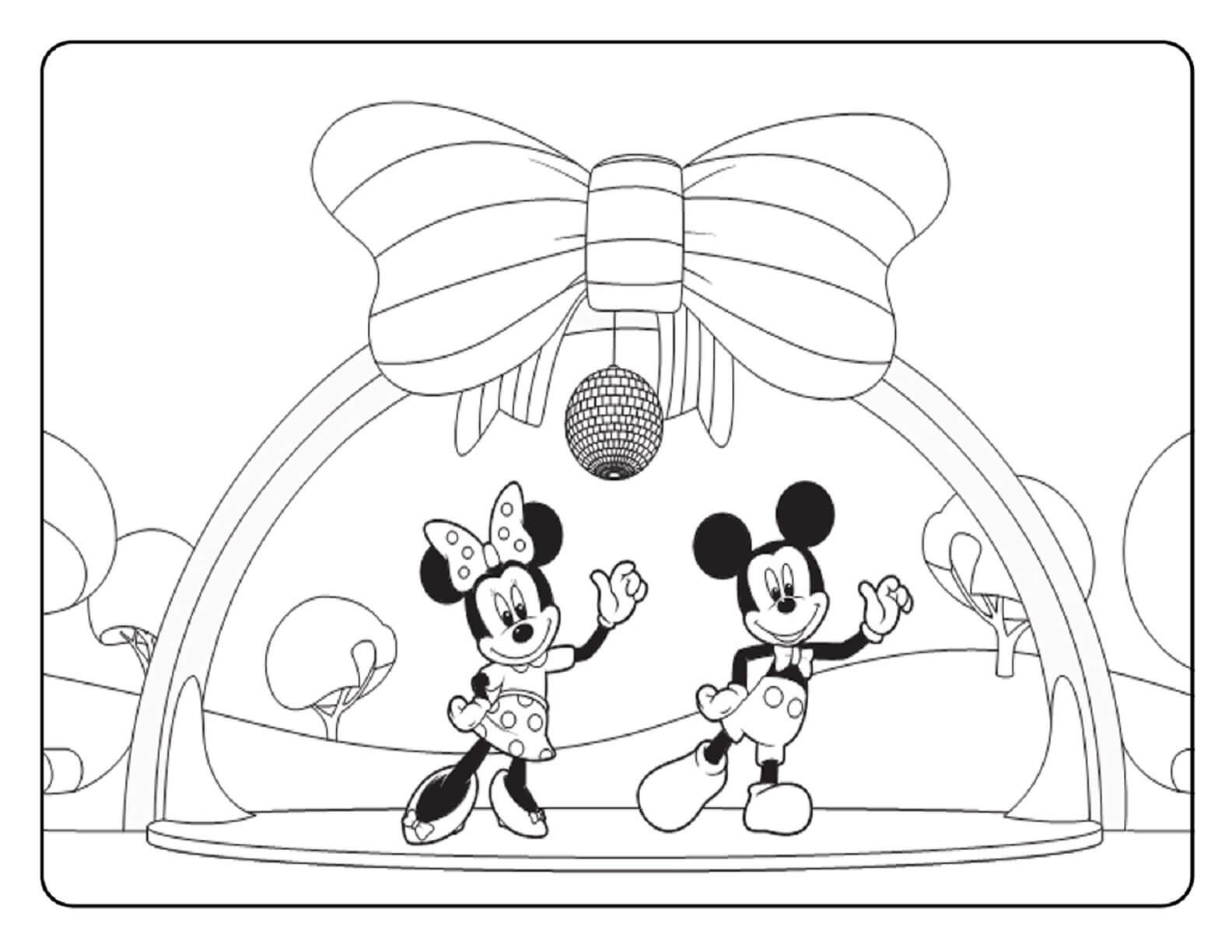 Minnie et Mickey coloring page