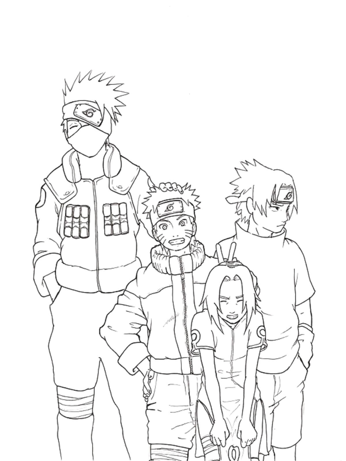 Coloriage Naruto et Ses Amis