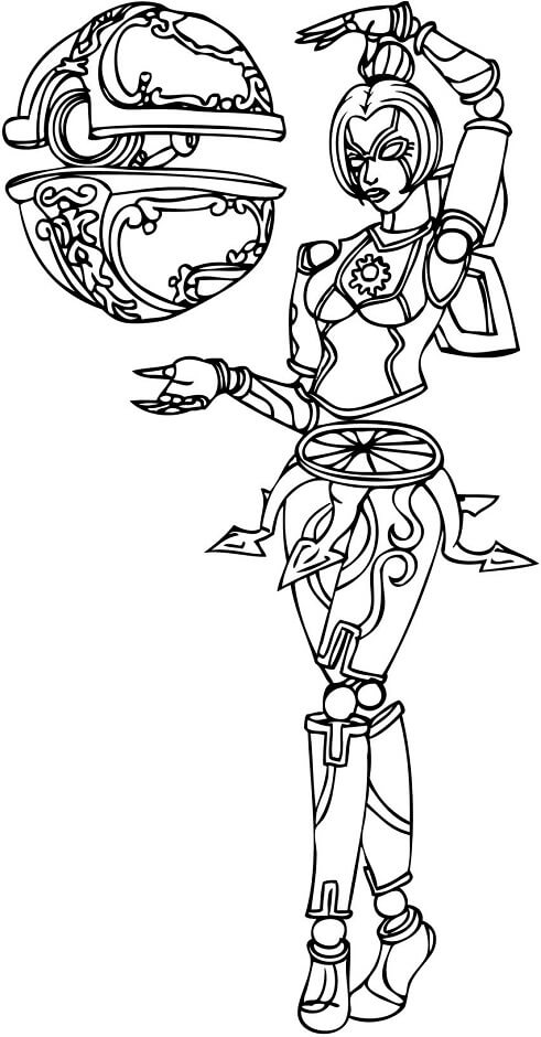 Orianna League of Legends coloring page