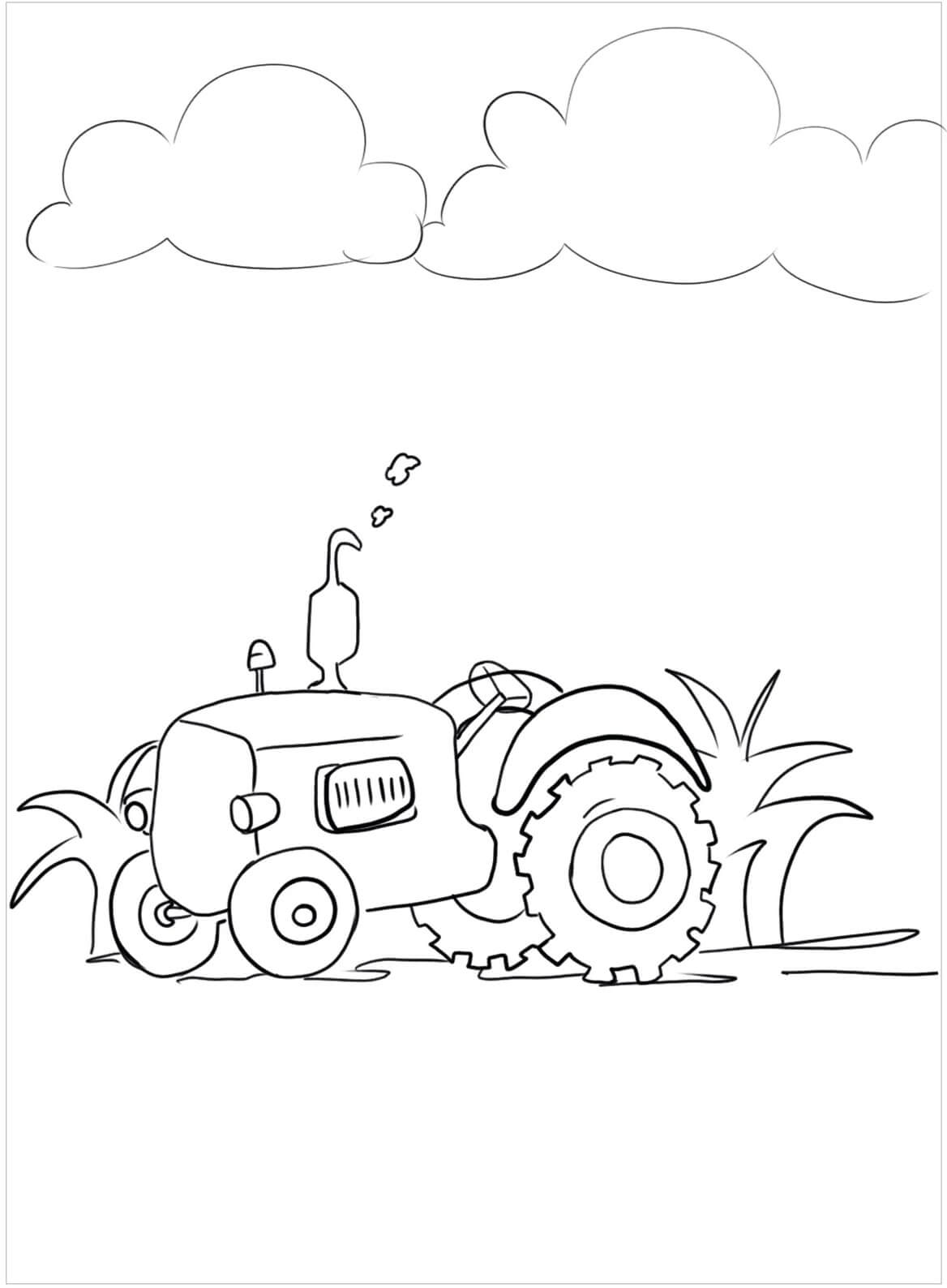 Petit Tracteur coloring page