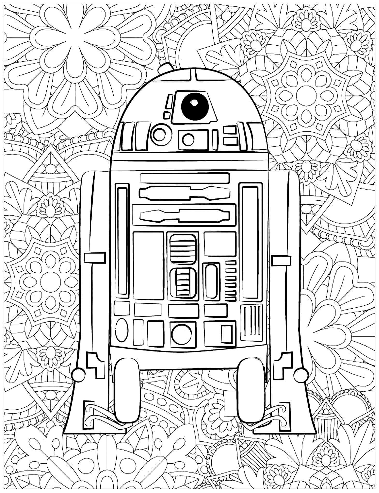 R2-D2 Star Wars coloring page