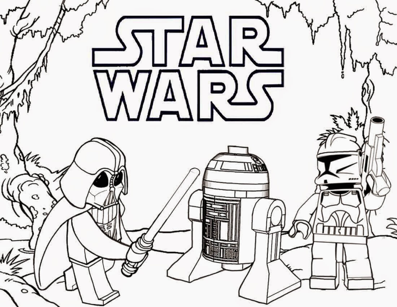 Star Wars Lego coloring page