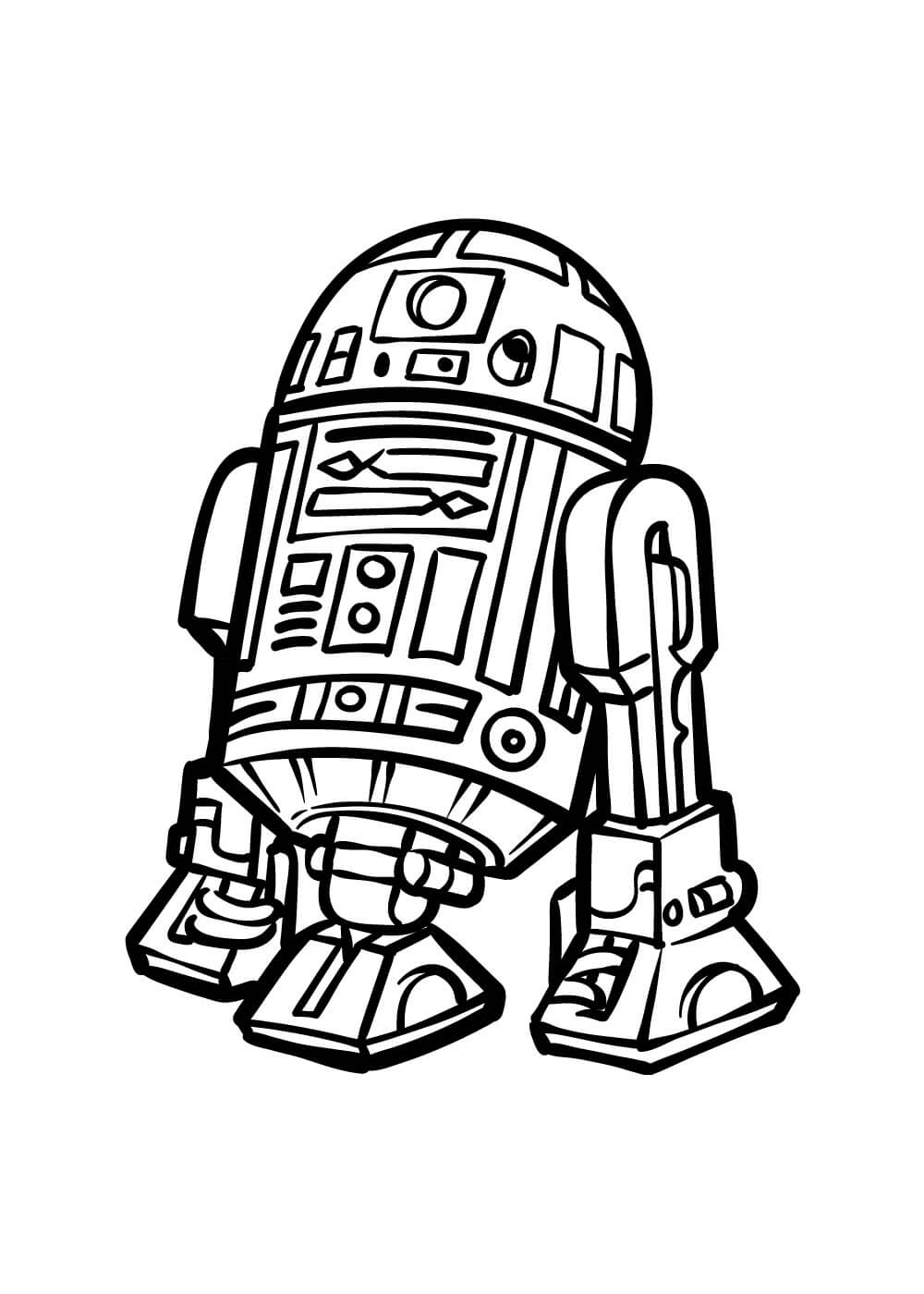 Coloriage Star Wars R2-D2