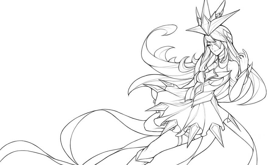 Syndra League of Legends coloring page