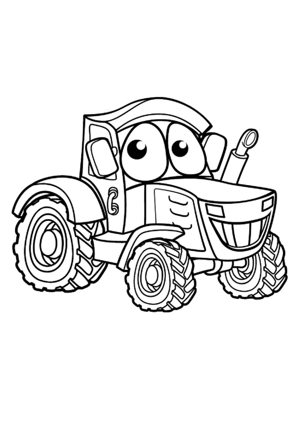 Tracteur Amusant coloring page