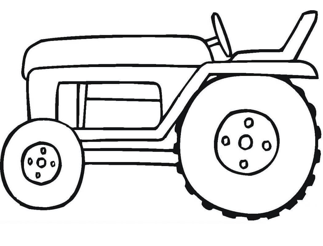 Tracteur de Base coloring page