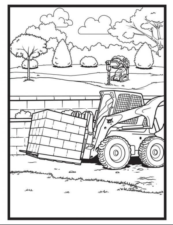 Tracteur de Fret coloring page
