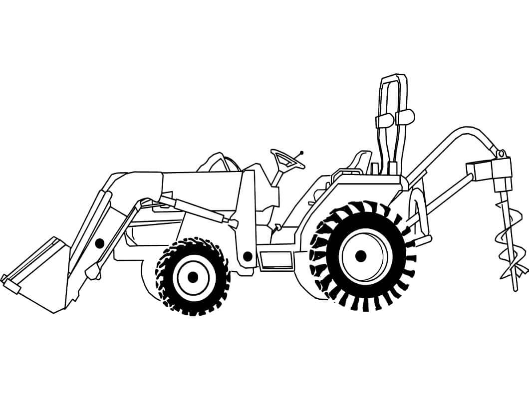 Tractopelle Chargé coloring page