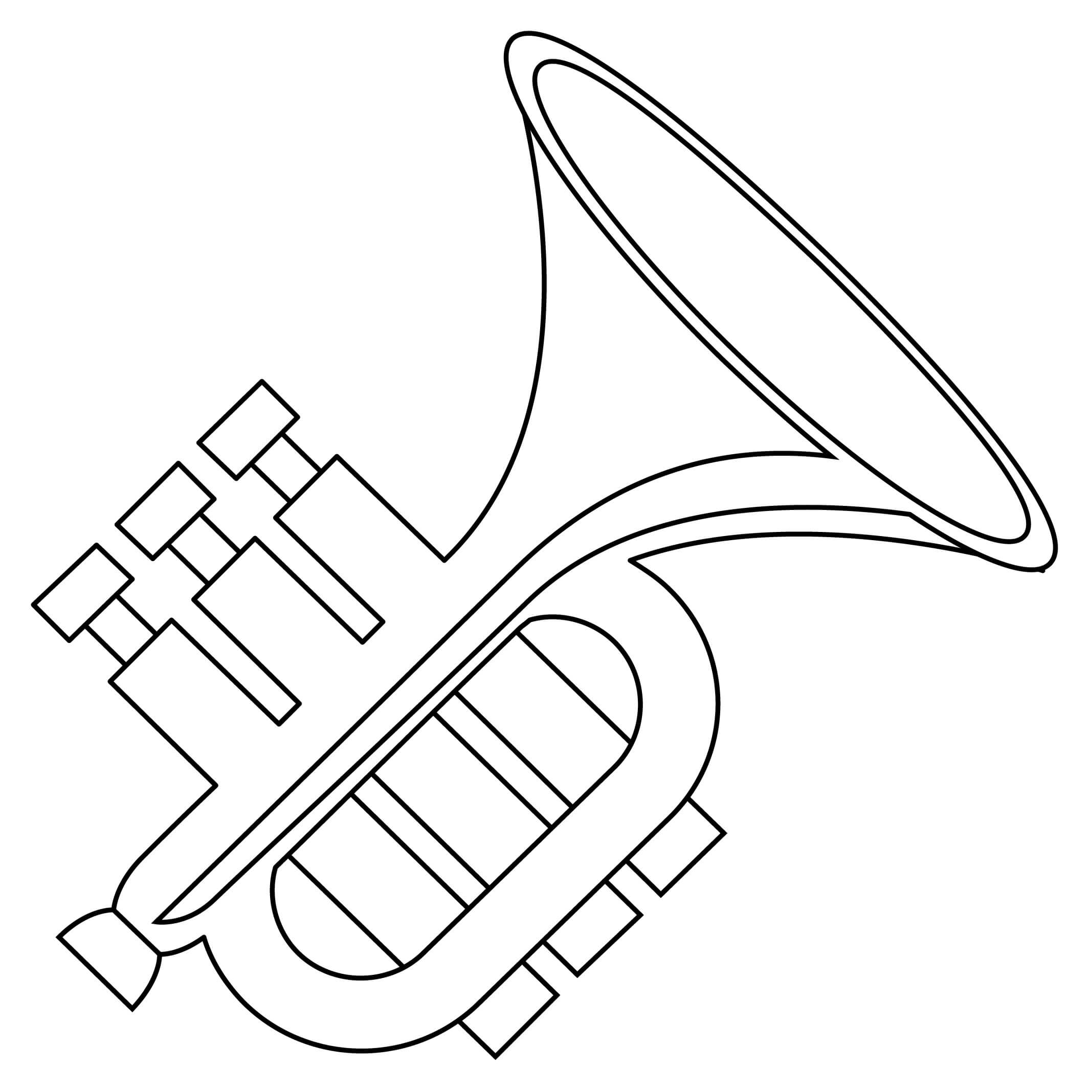 Coloriage Trompette Facile