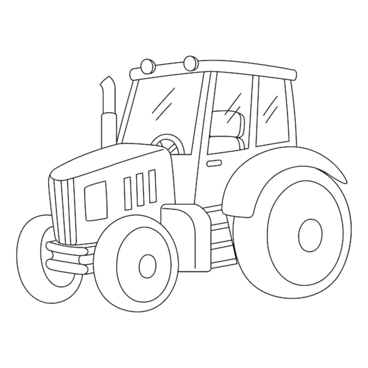 Un Beau Tracteur coloring page