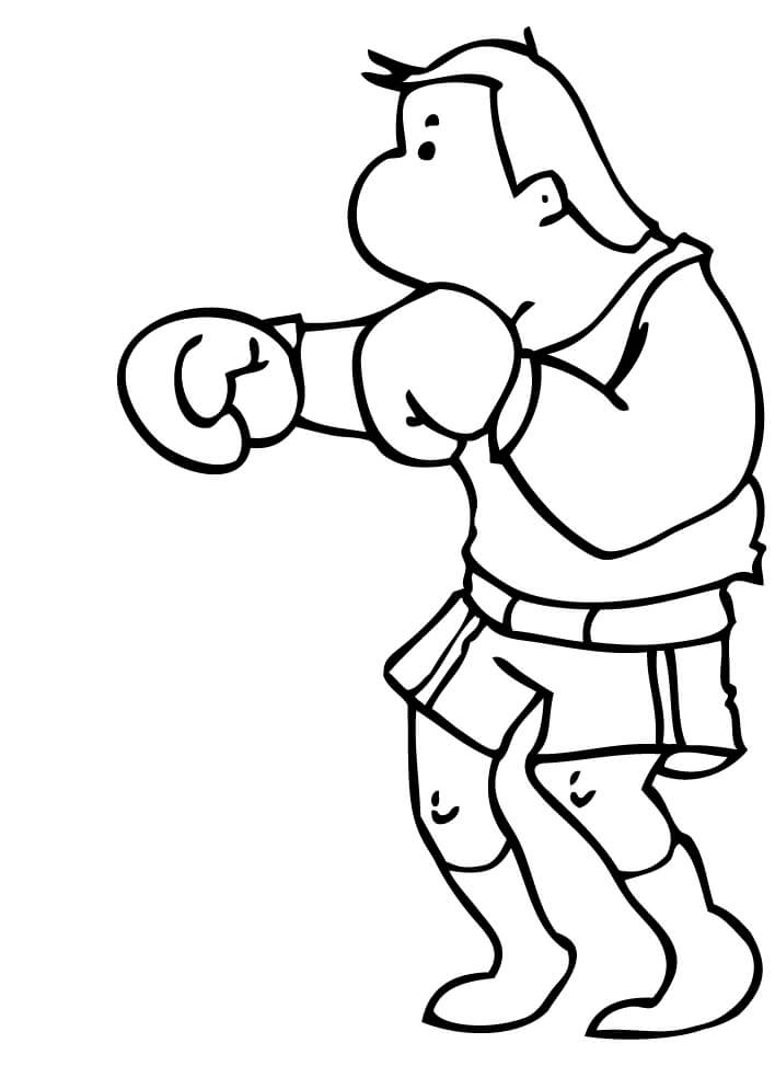 Un Boxeur coloring page