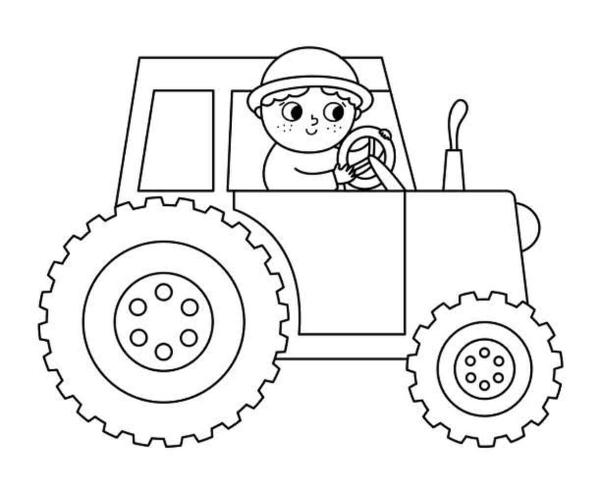 Un Petit Tracteur coloring page