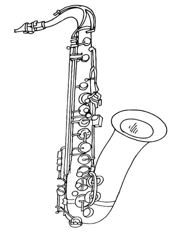 Coloriage Un Saxophone