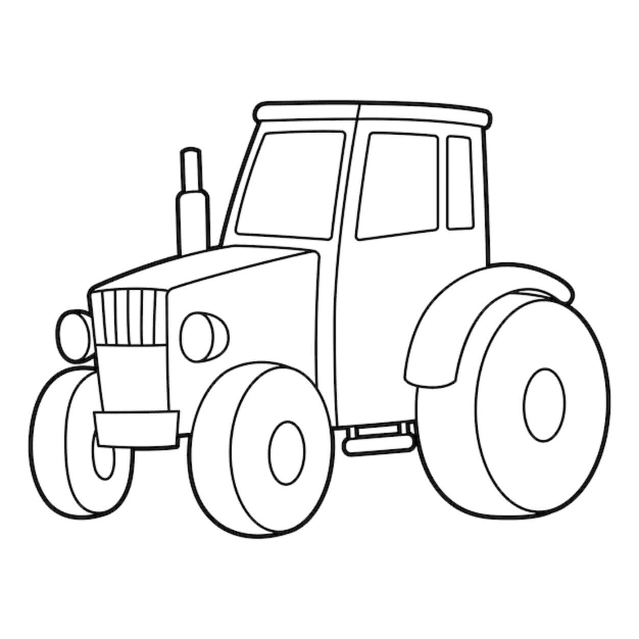 Un Tracteur coloring page