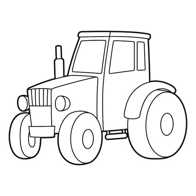 Un Tracteur coloring page