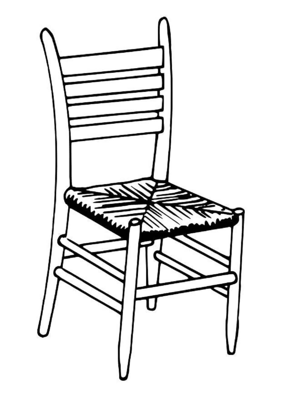 Une Chaise coloring page