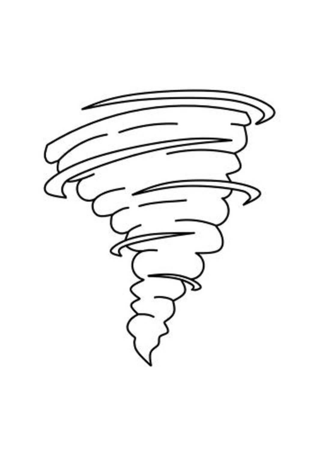 Une Tornade coloring page