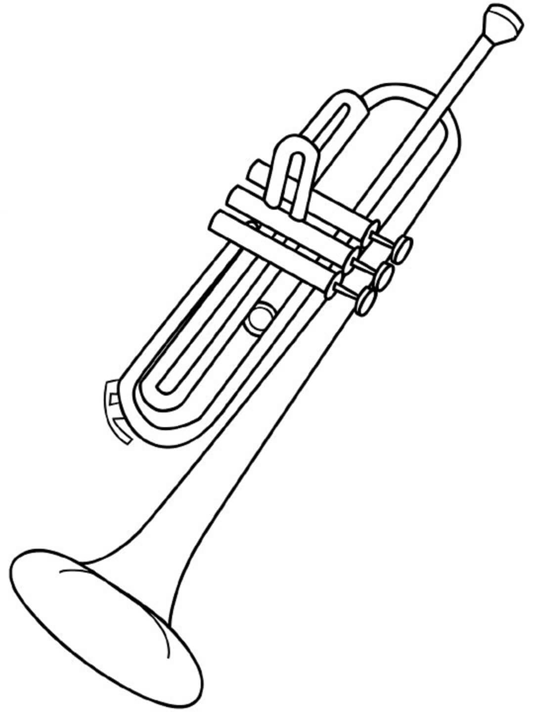 Une Trompette coloring page