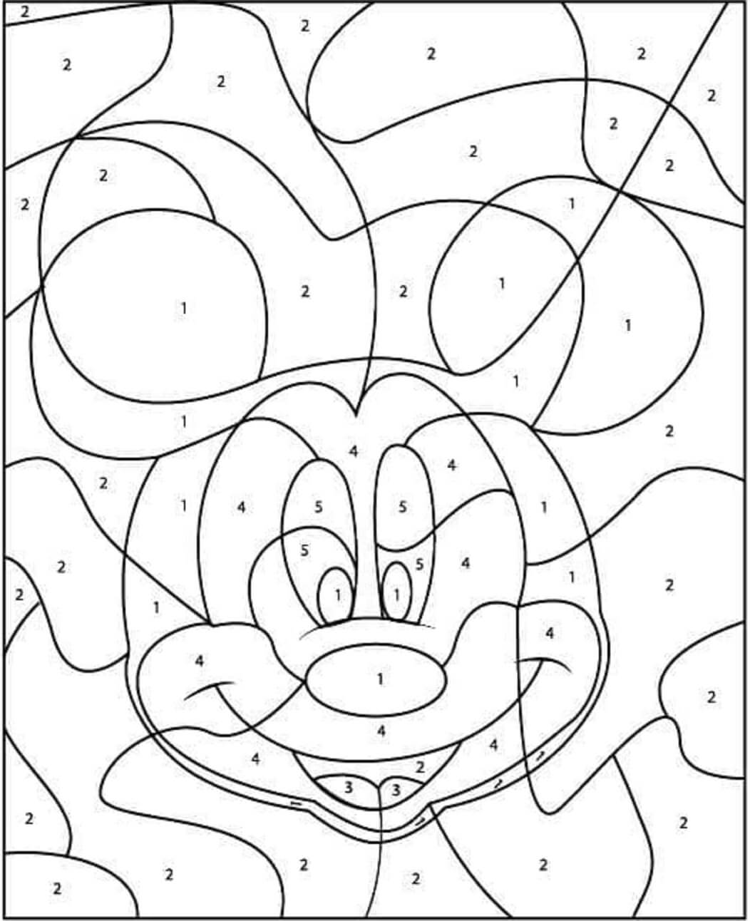 Coloriage Mickey Coloriage par Numéro