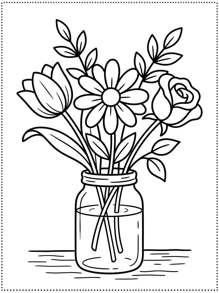 Fleurs Lumineuses coloring page