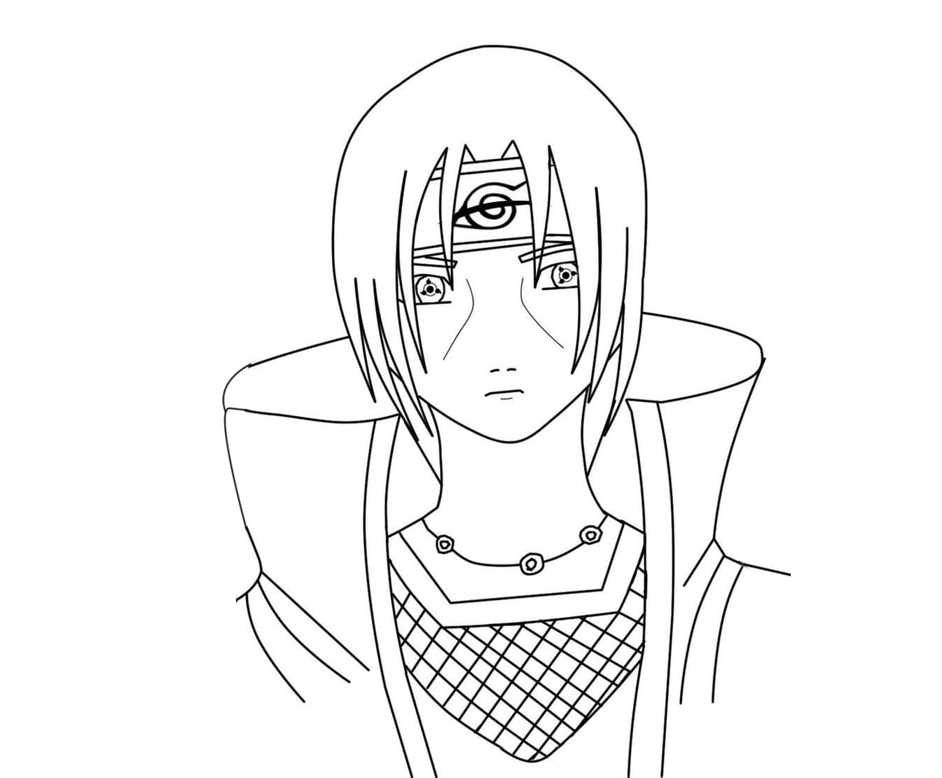 Innocent Itachi coloring page