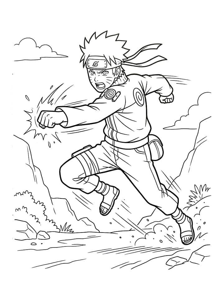 Coloriage Naruto en Colère