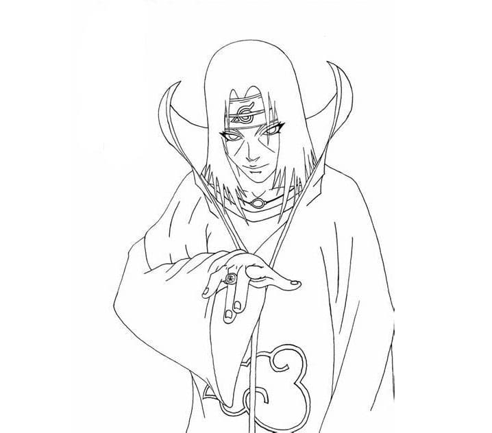 Old Itachi coloring page